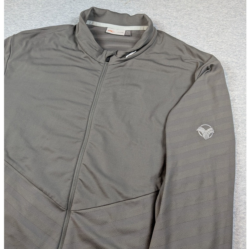 Kjus Mens David Midlayer Jacket Grey Full Zip Golf Mock Neck MG25-H01 2XL 56